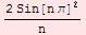 (2 Sin[n π]^2)/n